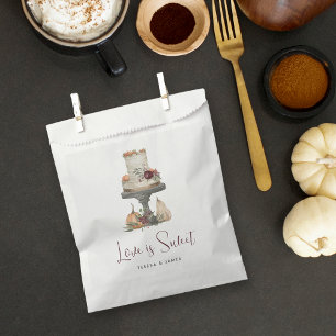 Sachets En Papier Gâteau superposé d'automne "L'amour est doux" Pers