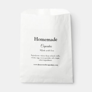 Sachets En Papier Gâteaux faits maison avec amour ajoutez texte site