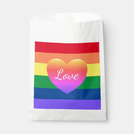 Sachets En Papier Gay pride Arc-en-ciel Coeur LGBTQ (Devant)