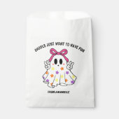 Sachets En Papier Ghost Pink Ghouls veut s'amuser Halloween (Devant)