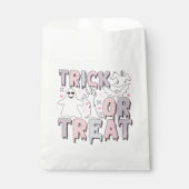 Sachets En Papier Ghosts Bats Pastel Trou ou Traiter Halloween (Devant)