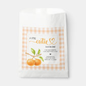 Sachets En Papier Gingham Orange Baby Shower (Devant)