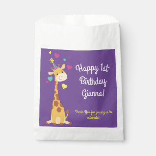 Sachets En Papier Giraffe Anniversaire de enfant Party Cute