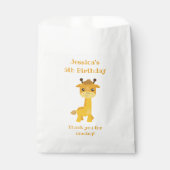 Sachets En Papier Giraffe Anniversaire Traitements (Devant)