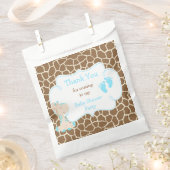 Sachets En Papier Giraffe Blue Boy Baby shower Party (Coupé)
