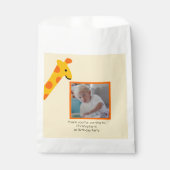 Sachets En Papier Giraffe Photo Boys 1er Invitation anniversaire (Devant)