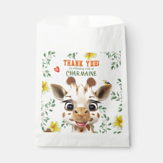 Sachets En Papier Giraffe Safari (Devant)