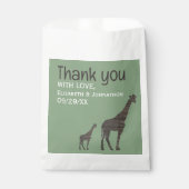 Sachets En Papier Giraffe Safari d'argile, Mariage rustique (Devant)