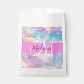 Sachets En Papier Girl Rainbow Holographic Iridescente Monogramme No (Devant)