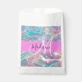 Sachets En Papier Girl Rainbow Holographic Iridescente Monogramme No (Devant)