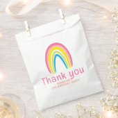 Sachets En Papier Girls Pink Rainbow Birthday Thank You Favor (Coupé)