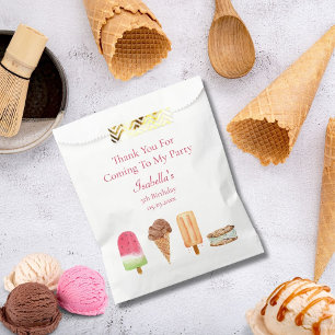 Sachets En Papier Glace à l'eau et sucettes de glace d'anniversaire