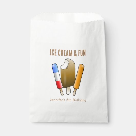 Sachets En Papier Glaces et popsicles amusants (Devant)