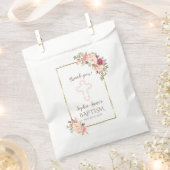 Sachets En Papier Glam Gold Blush Floral Baptism Merci (Coupé)