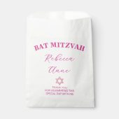Sachets En Papier Glam Pink Chic Parti Bat mitzvah Merci (Devant)