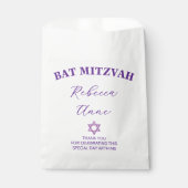 Sachets En Papier Glam Purple Chic Merci Parti Bat mitzvah (Devant)