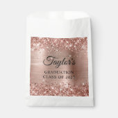 Sachets En Papier Glitterie Rose Gold Foil Graduation (Devant)