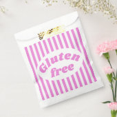 Sachets En Papier Gluten Gratuit Rose blanc bonbon Stripe (Scellé)