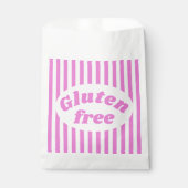 Sachets En Papier Gluten Gratuit Rose blanc bonbon Stripe (Devant)