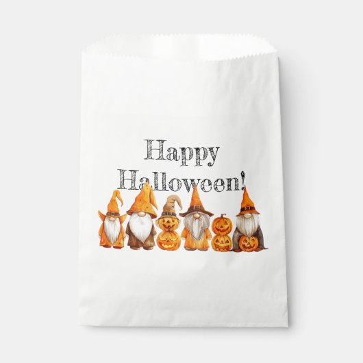 Sachets En Papier Gnomes d'Halloween (Devant)