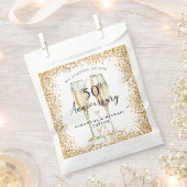 Sachets En Papier Gold 50th Wedding Anniversary (Coupé)