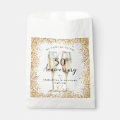Sachets En Papier Gold 50th Wedding Anniversary (Devant)