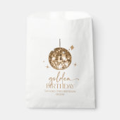 Sachets En Papier Gold Disco Ball Golden Anniversaire (Devant)