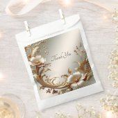 Sachets En Papier Gold Floral Favor Bag (Coupé)