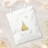 Sachets En Papier Gold Foil Princess Drapeau Castle Storybook Party (Coupé)