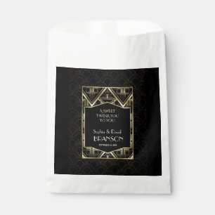 Sachets En Papier Gold Great Gatsby Art Déco Mariage MERCI