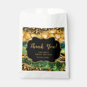 Sachets En Papier Gold Green Safari Agate Sweet sixteen Merci (Devant)