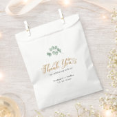 Sachets En Papier Gold Greenery Merci mariage Favor sac (Coupé)