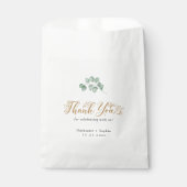 Sachets En Papier Gold Greenery Merci mariage Favor sac (Devant)