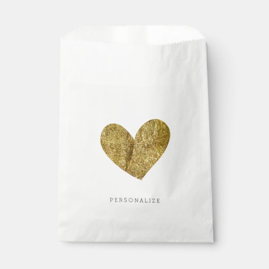 Sachets En Papier Gold Heart (Devant)
