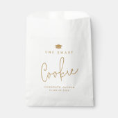 Sachets En Papier Gold Modern Script One Smart Cookie Graduation (Devant)