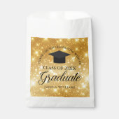 Sachets En Papier Gold Sparkle Graduation Party Chic Custom (Devant)