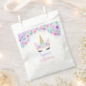 Sachets En Papier Gold Turquoise rose violet Unicorn 1er anniversair (Coupé)