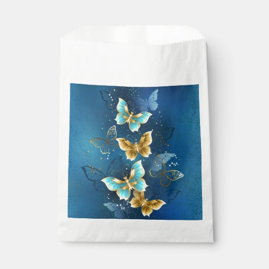 Sachets En Papier Golden butterflies (Devant)