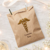 Sachets En Papier Golden Double Snake Caduceus (Coupé)