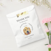 Sachets En Papier Golden Retriever Chien Mariage Merci Favoriser Sac (Scellé)