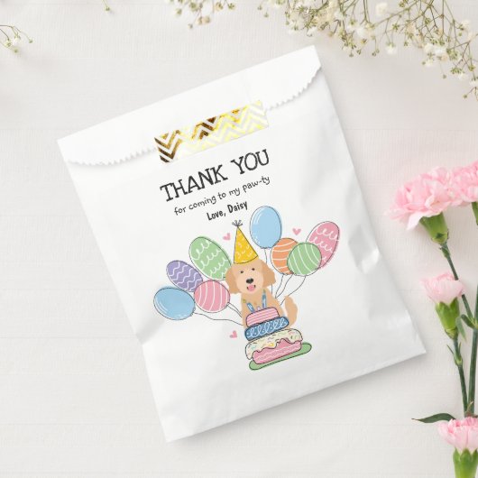 Sachets En Papier Goldendoodle Anniversaire Merci Favoriser Sac (Scellé)