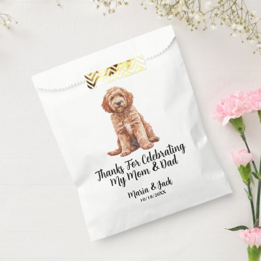 Sachets En Papier Goldendoodle Mariage pour animaux de compagnie cou (Scellé)