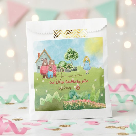Sachets En Papier Goldilocks et Bears Anniversaire
