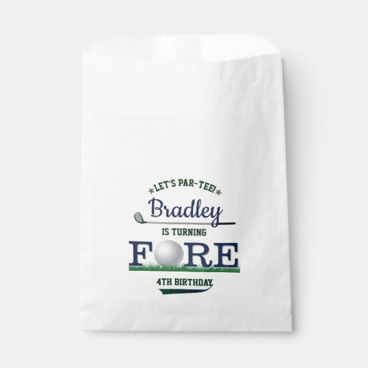 Sachets En Papier Golf PAR-TEE 4e anniversaire (Devant)