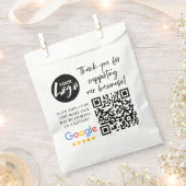 Sachets En Papier Google Reviews Merci Logo Code QR (Coupé)