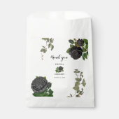 Sachets En Papier Gothique Halloween Rose noir Mariage blanc (Devant)
