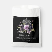 Sachets En Papier Gothique violet et noir Moody Florals Quinceañera (Devant)