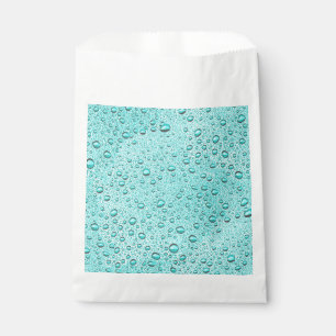 Sachets En Papier gouttelettes d'eau aquamarines