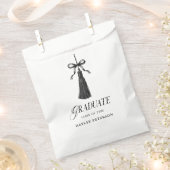 Sachets En Papier Graduate Black Bow Tassel Graduation Party (Coupé)
