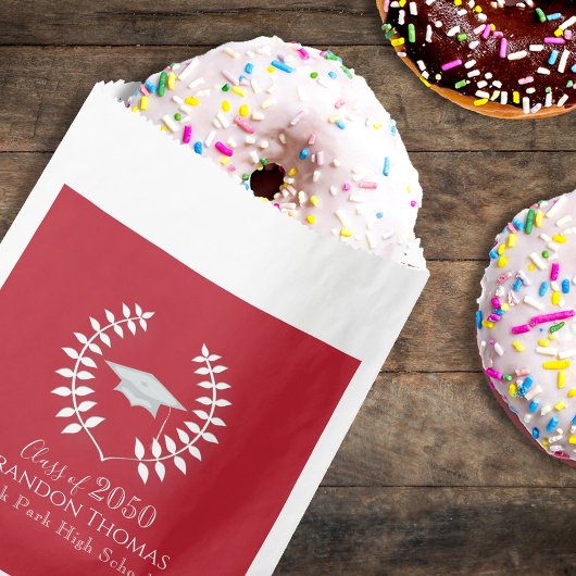 Sachets En Papier Graduation Moderne Cardinal Cardinal Rouge